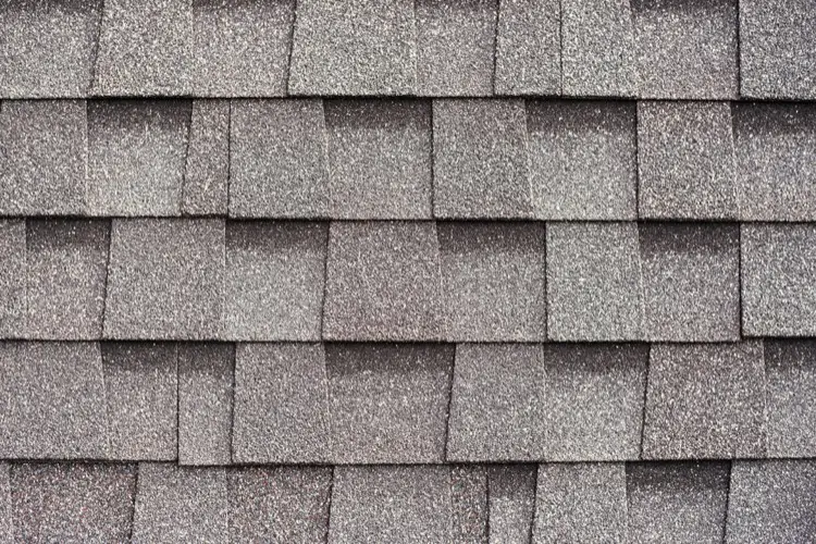 Dimensional architectural shingles showing layered texture