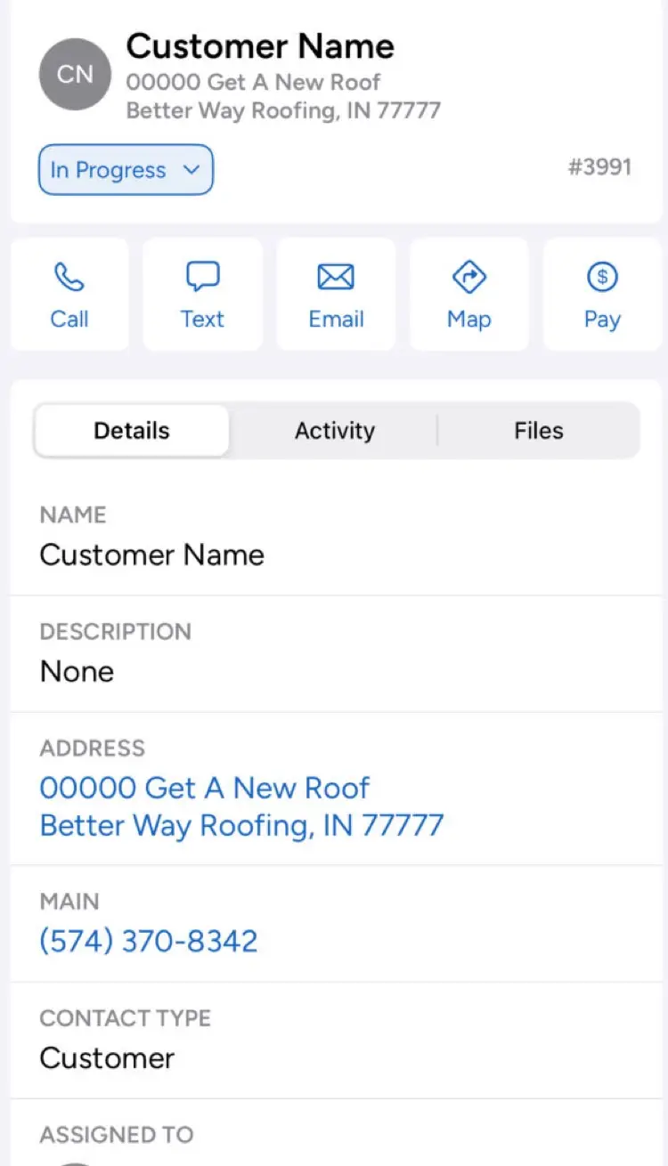Roofing crew communicating during active roof replacement