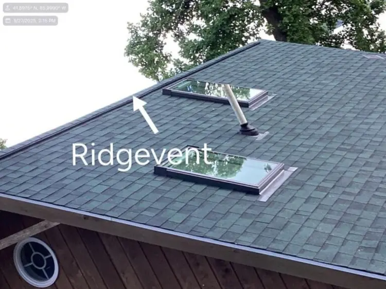 Warped roof decking from inadequate ventilation