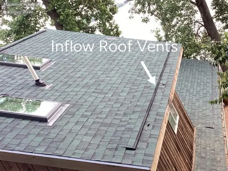 Bubbling roof sheeting caused by excessive attic heat