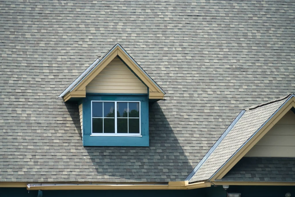 shingles roof attic window