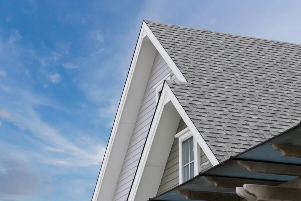 tiled shingle roof sky siding house